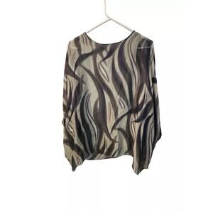 Tempo Paris Abstract Pattern Sweater - Black and Gray